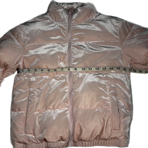 Art Class Shiny Shimmer Puffer Jacket Pink Girl's Size L - Picture 3 of 6